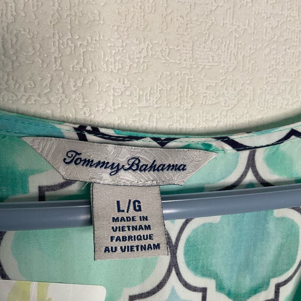 Tommy Bahama Dress Women's Size Large Hi Low Mumbai Medallion Maxi Coastal Artsy - Picture 5 of 12